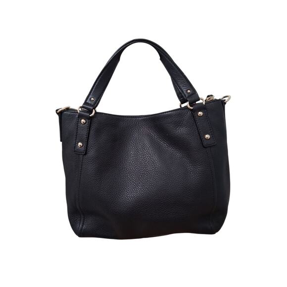 Kate Spade Women's Black Pebbled Leather Kori Luxury Handbag Prep Casual Career - Picture 2 of 12